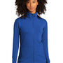 Sport-Tek Womens Flex Fleece Moisture Wicking Full Zip Sweatshirt w/ Pockets - True Royal Blue