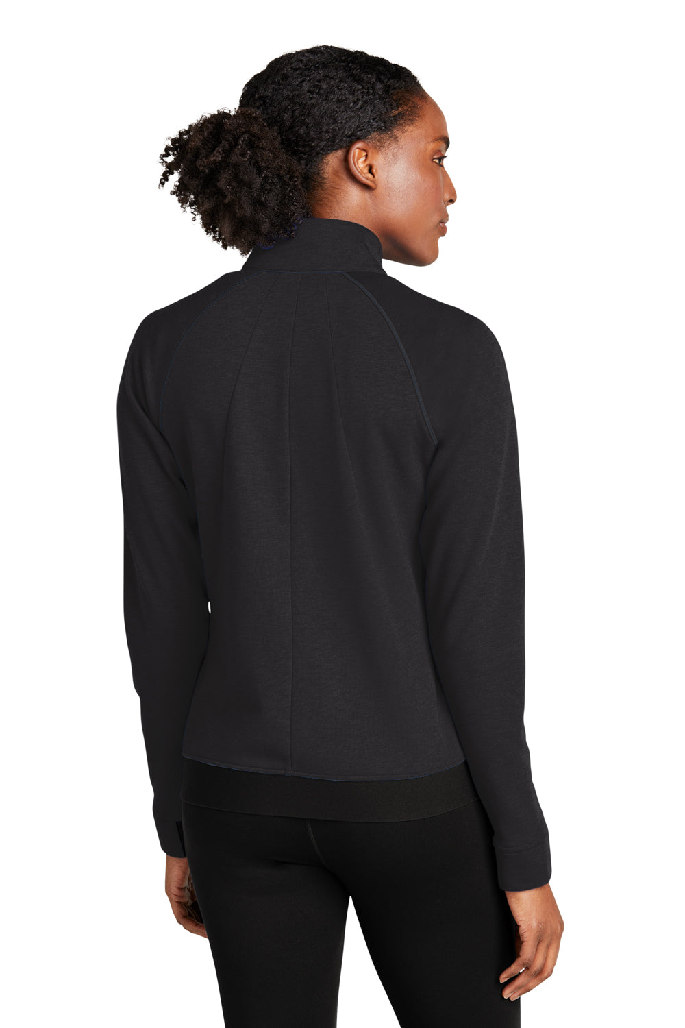Sport-Tek LST570 Womens Strive PosiCharge Full Zip Jacket Black Model Back