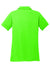 Sport-Tek LST640 Womens RacerMesh Moisture Wicking Short Sleeve Polo Shirt Neon Green Flat Back