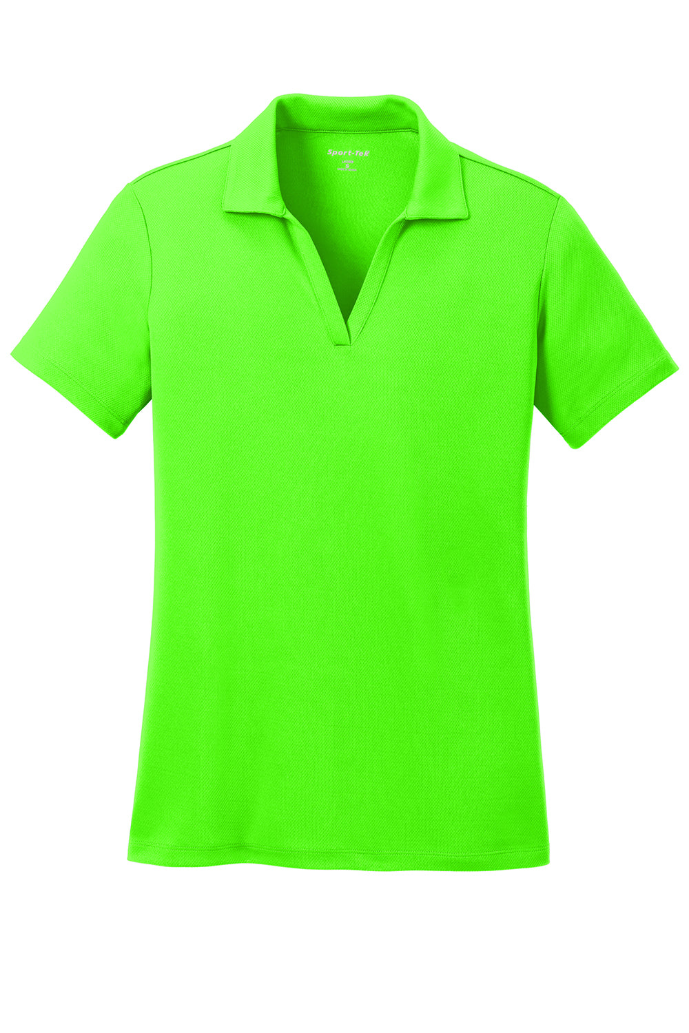 Sport-Tek Womens RacerMesh Moisture Wicking Short Sleeve Polo Shirt Neon Green
