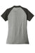 Sport-Tek LST641 Womens RacerMesh Moisture Wicking Short Sleeve Polo Shirt Heather Grey/Black Flat Back