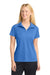 Sport-Tek LST650 Womens Sport-Wick Moisture Wicking Short Sleeve Polo Shirt Blue Lake Model Front
