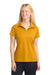 Sport-Tek LST650 Womens Sport-Wick Moisture Wicking Short Sleeve Polo Shirt Gold Model Front