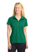 Sport-Tek LST650 Womens Sport-Wick Moisture Wicking Short Sleeve Polo Shirt Kelly Green Model Front