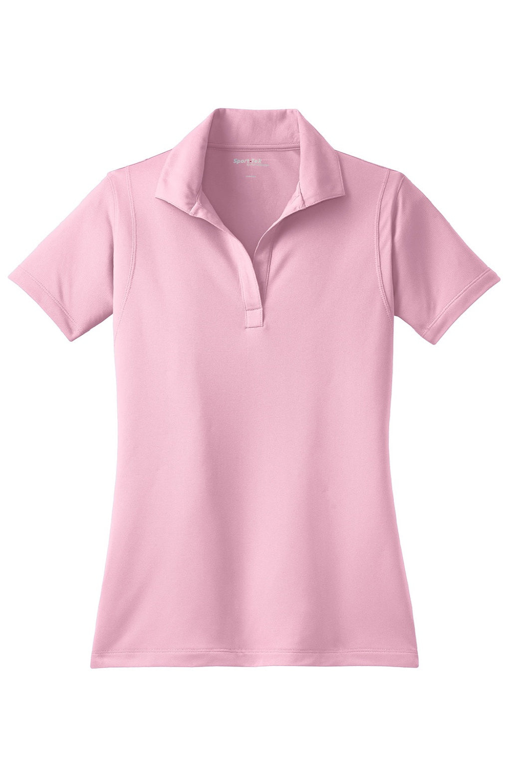 Sport-Tek LST650 Womens Sport-Wick Moisture Wicking Short Sleeve Polo Shirt Light Pink Flat Front