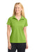 Sport-Tek LST650 Womens Sport-Wick Moisture Wicking Short Sleeve Polo Shirt Lime Shock Green Model Front