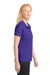 Sport-Tek LST650 Womens Sport-Wick Moisture Wicking Short Sleeve Polo Shirt Purple Model Side