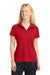 Sport-Tek LST650 Womens Sport-Wick Moisture Wicking Short Sleeve Polo Shirt True Red Model Front
