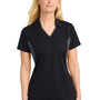 Sport-Tek Womens Sport-Wick Moisture Wicking Short Sleeve Polo Shirt - Black/Iron Grey