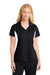 Sport-Tek LST655 Womens Sport-Wick Moisture Wicking Short Sleeve Polo Shirt Black/White Model Front
