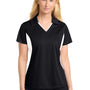 Sport-Tek Womens Sport-Wick Moisture Wicking Short Sleeve Polo Shirt - Black/White