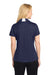 Sport-Tek LST655 Womens Sport-Wick Moisture Wicking Short Sleeve Polo Shirt True Navy Blue/White Model Back