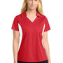 Sport-Tek Womens Sport-Wick Moisture Wicking Short Sleeve Polo Shirt - True Red/White
