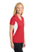 Sport-Tek LST655 Womens Sport-Wick Moisture Wicking Short Sleeve Polo Shirt True Red/White Model Side