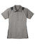 Sport-Tek LST665 Womens Heather Contender Moisture Wicking Short Sleeve Polo Shirt Heather Vintage Grey/Black Flat Front