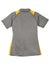 Sport-Tek LST665 Womens Heather Contender Moisture Wicking Short Sleeve Polo Shirt Heather Vintage Grey/Gold Flat Back