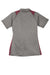Sport-Tek LST665 Womens Heather Contender Moisture Wicking Short Sleeve Polo Shirt Heather Vintage Grey/Maroon Flat Back