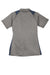 Sport-Tek LST665 Womens Heather Contender Moisture Wicking Short Sleeve Polo Shirt Heather Vintage Grey/True Navy Blue Flat Back