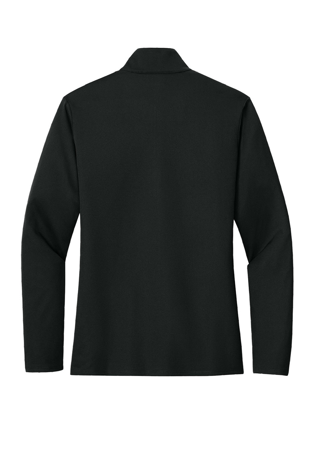 Sport-Tek LST672 Womens Micropique Sport-Wick 1/4 Zip Sweatshirt Black Flat Back