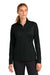 Sport-Tek LST672 Womens Micropique Sport-Wick 1/4 Zip Sweatshirt Black Model Front