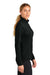 Sport-Tek LST672 Womens Micropique Sport-Wick 1/4 Zip Sweatshirt Black Model Side