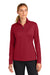 Sport-Tek LST672 Womens Micropique Sport-Wick 1/4 Zip Sweatshirt Deep Red Model Front