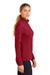 Sport-Tek LST672 Womens Micropique Sport-Wick 1/4 Zip Sweatshirt Deep Red Model Side
