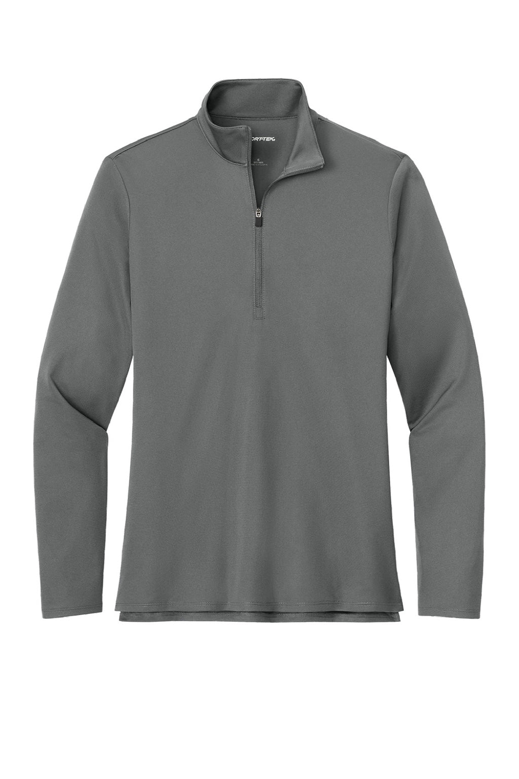 Sport-Tek LST672 Womens Micropique Sport-Wick 1/4 Zip Sweatshirt Concrete Grey Flat Front