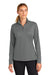 Sport-Tek LST672 Womens Micropique Sport-Wick 1/4 Zip Sweatshirt Concrete Grey Model Front