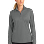 Sport-Tek Womens Micropique Sport-Wick 1/4 Zip Sweatshirt - Concrete Grey - COMING SOON
