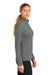 Sport-Tek LST672 Womens Micropique Sport-Wick 1/4 Zip Sweatshirt Concrete Grey Model Side
