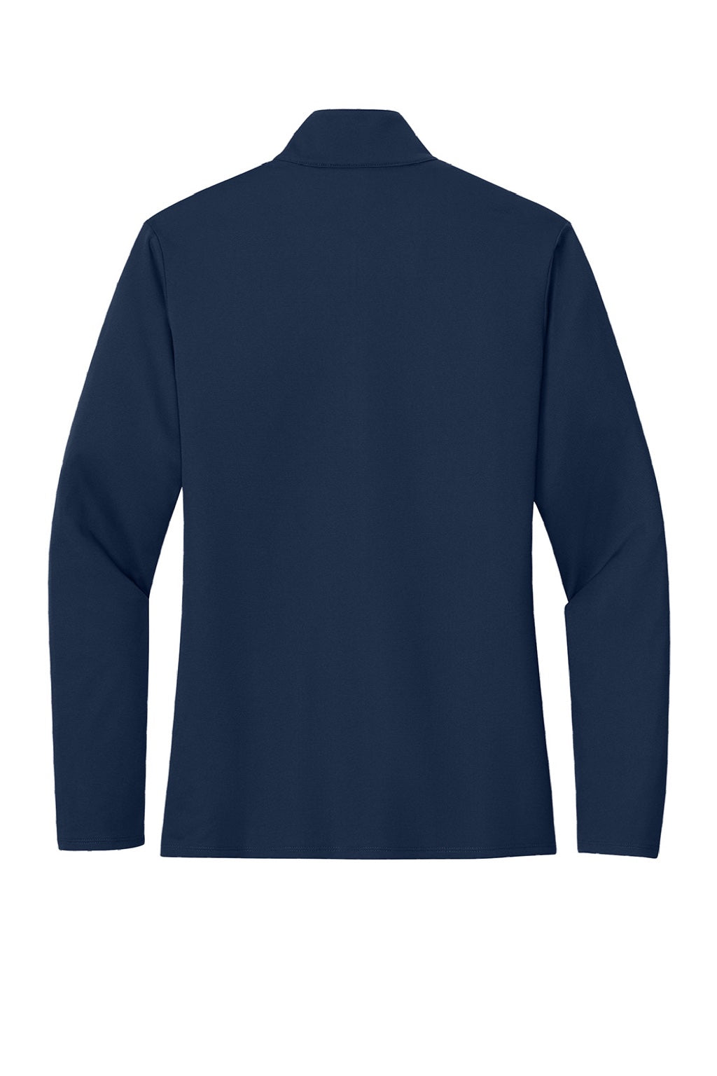 Sport-Tek LST672 Womens Micropique Sport-Wick 1/4 Zip Sweatshirt True Navy Blue Flat Back