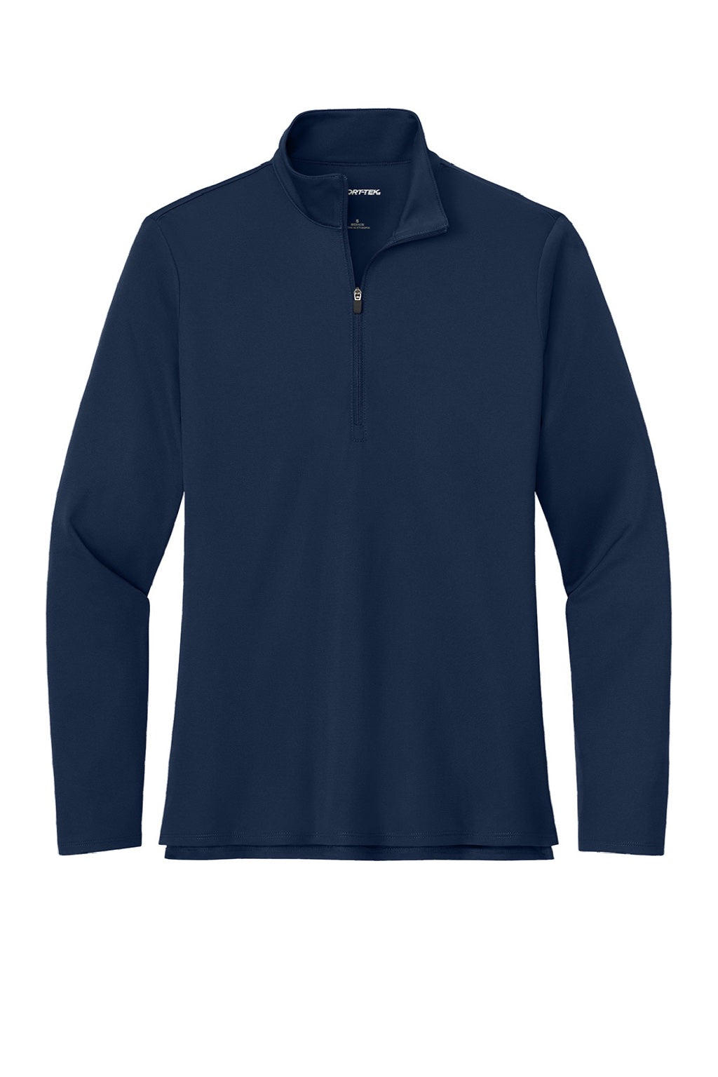 Sport-Tek LST672 Womens Micropique Sport-Wick 1/4 Zip Sweatshirt True Navy Blue Flat Front