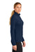 Sport-Tek LST672 Womens Micropique Sport-Wick 1/4 Zip Sweatshirt True Navy Blue Model Side