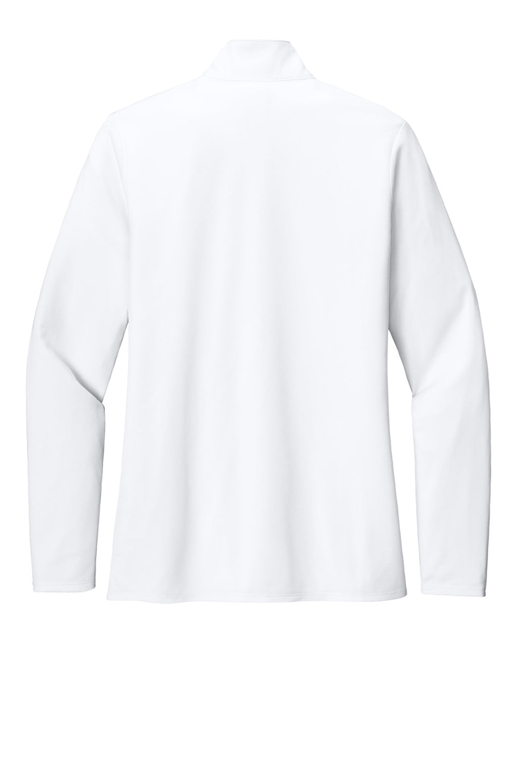 Sport-Tek LST672 Womens Micropique Sport-Wick 1/4 Zip Sweatshirt White Flat Back