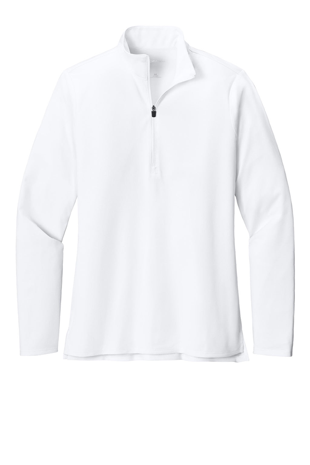 Sport-Tek LST672 Womens Micropique Sport-Wick 1/4 Zip Sweatshirt White Flat Front