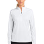 Sport-Tek Womens Micropique Sport-Wick 1/4 Zip Sweatshirt - White - COMING SOON