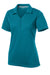 Sport-Tek LST680 Womens Micro-Mesh Moisture Wicking Short Sleeve Polo Shirt Blue Wake Flat Front