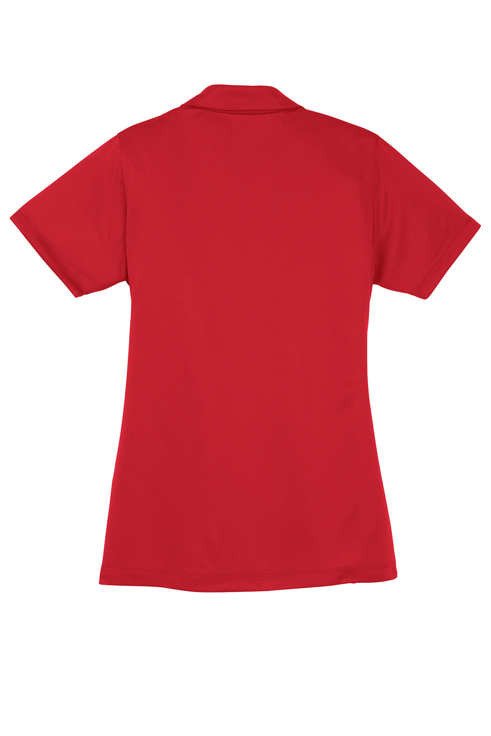Sport-Tek LST680 Womens Micro-Mesh Moisture Wicking Short Sleeve Polo Shirt True Red Flat Back