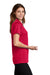 Sport-Tek LST680 Womens Micro-Mesh Moisture Wicking Short Sleeve Polo Shirt True Red Model Side