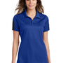 Sport-Tek Womens Active Mesh Moisture Wicking Short Sleeve Polo Shirt - True Royal Blue/Grey - Closeout