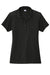 Sport-Tek LST725 Womens Moisture Wicking Re-Compete Short Sleeve Polo Shirt Black Flat Front