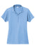 Sport-Tek LST725 Womens Moisture Wicking Re-Compete Short Sleeve Polo Shirt Carolina Blue Flat Front