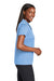 Sport-Tek LST725 Womens Moisture Wicking Re-Compete Short Sleeve Polo Shirt Carolina Blue Model Side