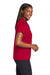 Sport-Tek LST725 Womens Moisture Wicking Re-Compete Short Sleeve Polo Shirt Deep Red Model Side