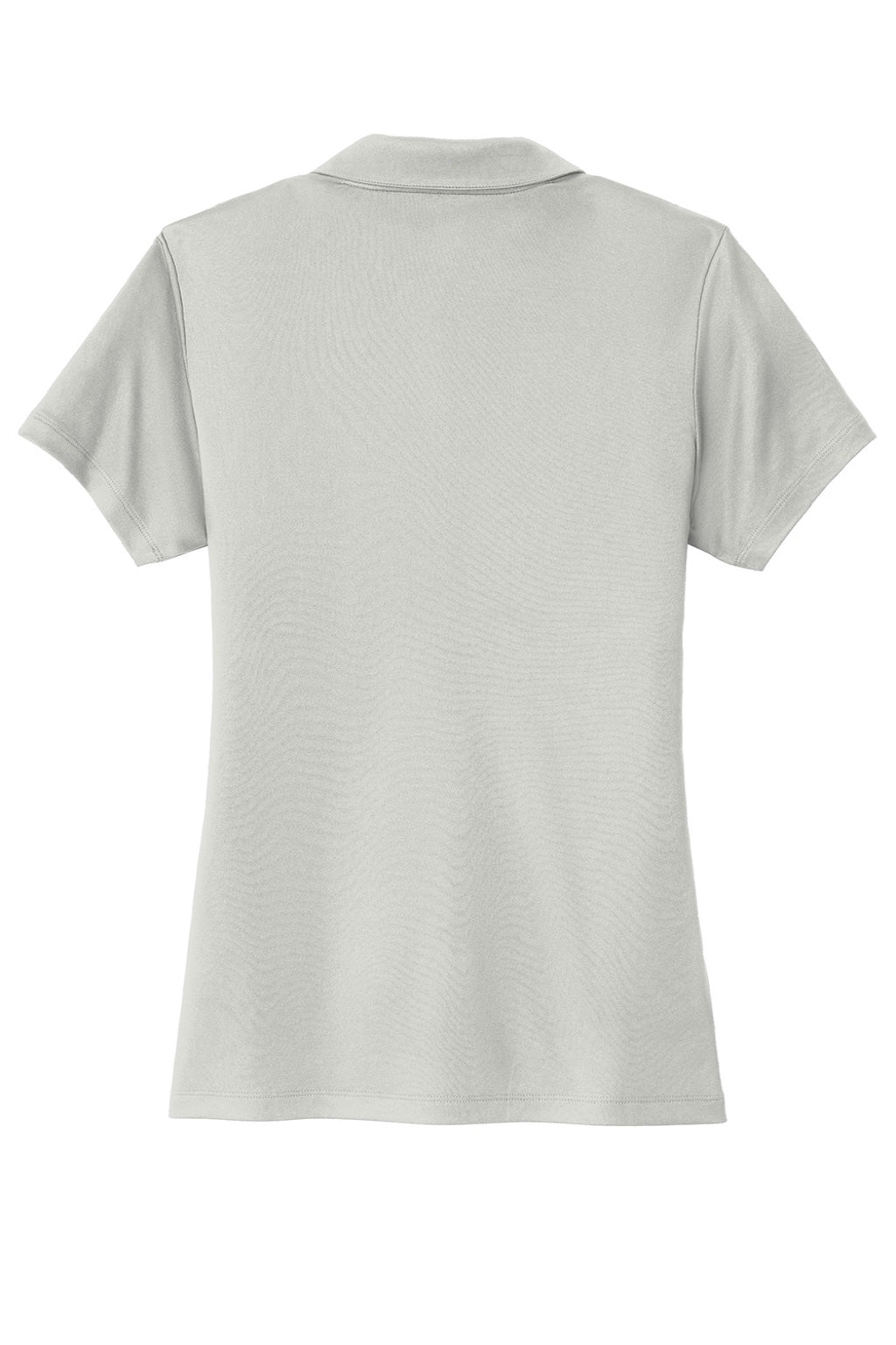 Sport-Tek LST725 Womens Moisture Wicking Re-Compete Short Sleeve Polo Shirt Silver Grey Flat Back