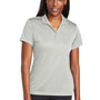 Sport-Tek Womens Moisture Wicking Re-Compete Short Sleeve Polo Shirt - Silver Grey