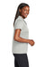 Sport-Tek LST725 Womens Moisture Wicking Re-Compete Short Sleeve Polo Shirt Silver Grey Model Side