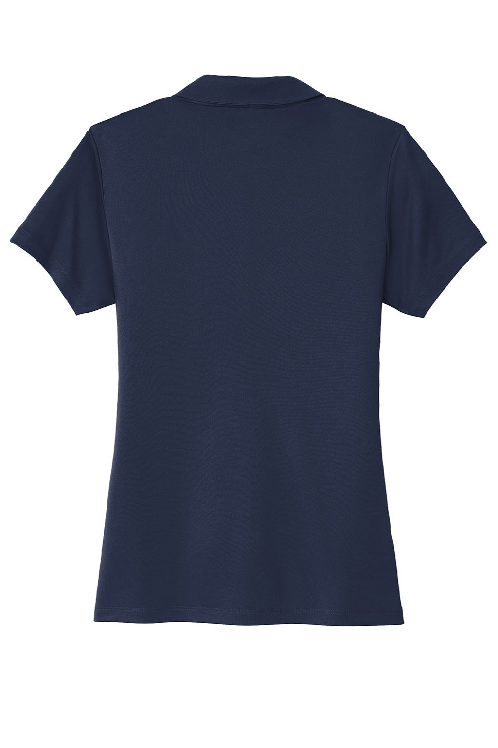 Sport-Tek LST725 Womens Moisture Wicking Re-Compete Short Sleeve Polo Shirt True Navy Blue Flat Back