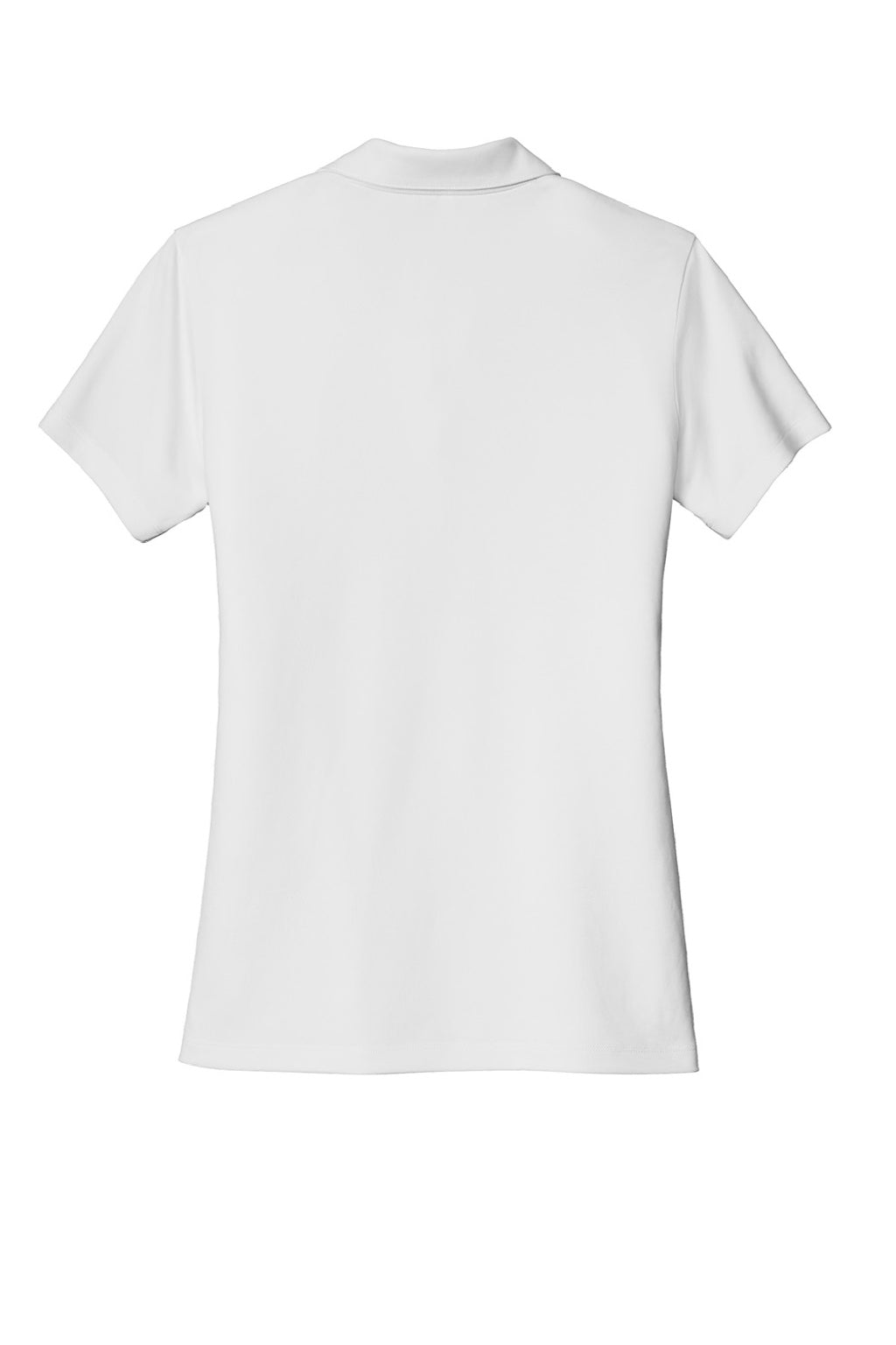 Sport-Tek LST725 Womens Moisture Wicking Re-Compete Short Sleeve Polo Shirt White Flat Back